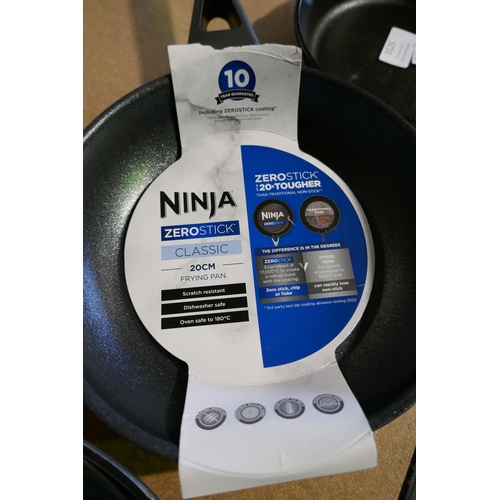 3125 - Three frying pans inc Ninja - mixed style and size * This lot is subject to VAT