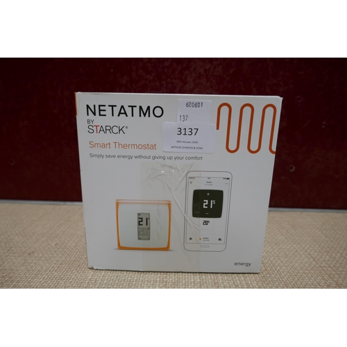 3137 - Netatmo by Starck Smart thermostat * This lot is subject to VAT