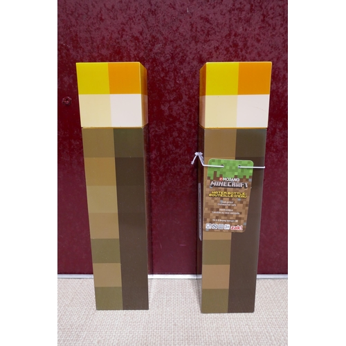 3148 - Two Minecraft water bottles * This lot is subject to VAT