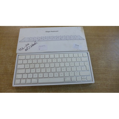 2119 - An Apple Magic keyboard - model no. MLA22B/A