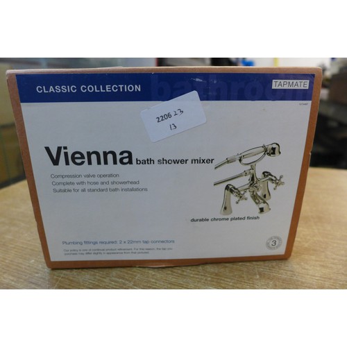 2127 - A Vienna bath and shower mixer, boxed