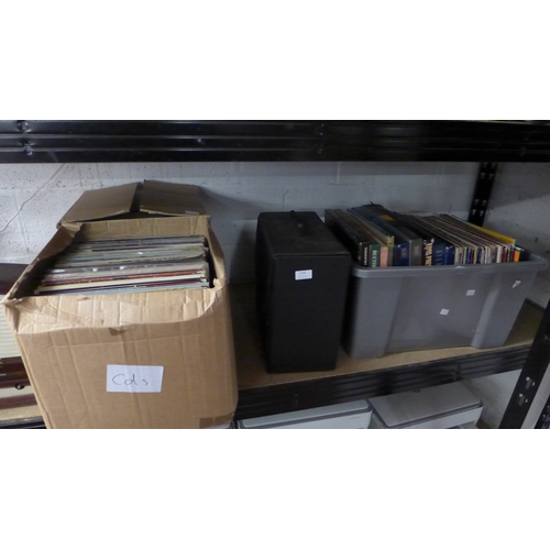 2164 - 4 boxes of assorted LP records, Pop, Rock, Classical, box sets