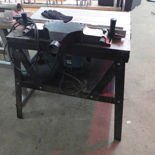 2166 - A router table (model MS-R) fitted with Erbauer router