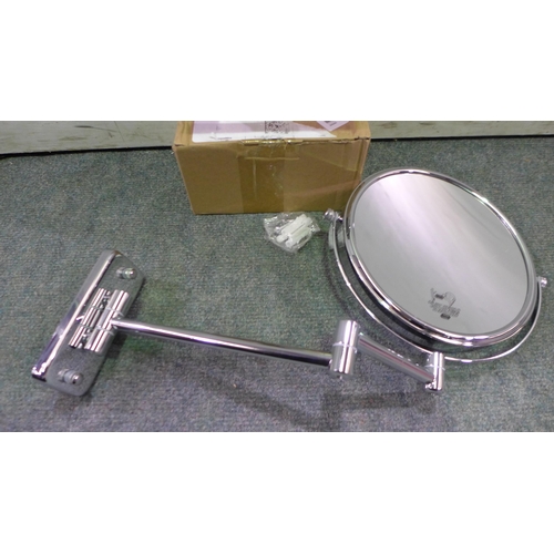 3391 - Bathroom wall mounted vanity mirror & toilet roll holder *This lot is subject to vat