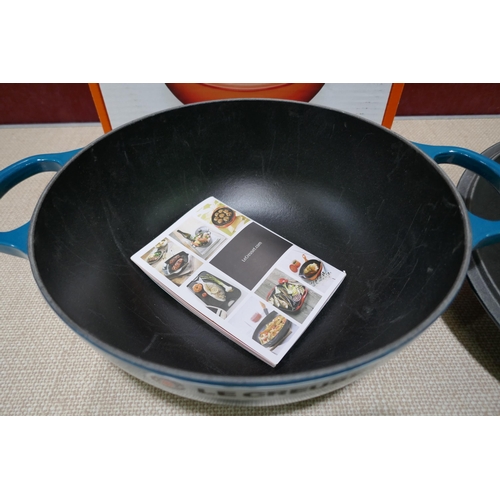 3180 - Le Creuset 4.1L signature soup pot - Colour deep teal * This lot is subject to vat