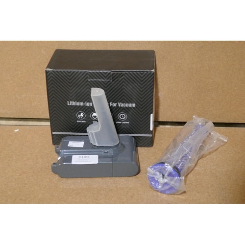 3189 - Lithium-ion battery for vacuum Cleaner And Filter * This lot is subject to vat