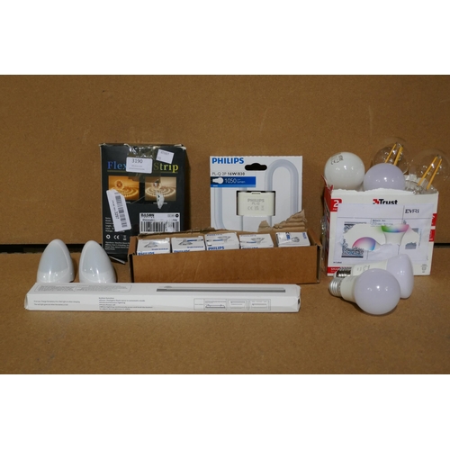3190 - Assorted lighting and bulbs - including Philips * This lot is subject to vat