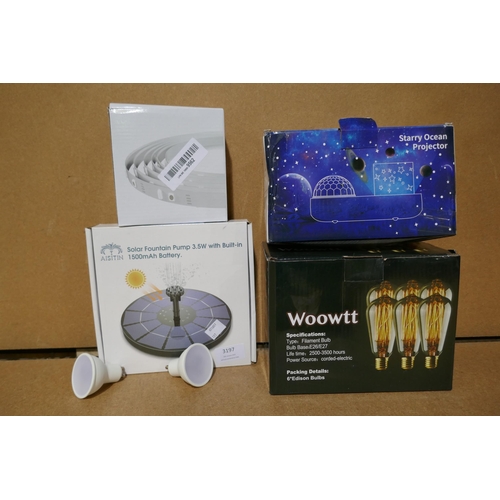 3197 - Assorted lighting and bulbs - various styles  * This lot is subject to vat