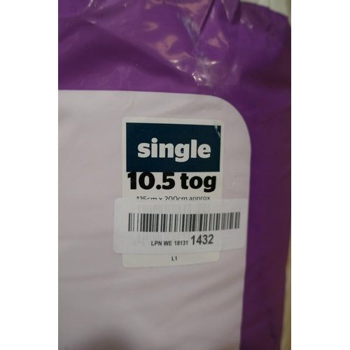 3210 - Silentnight, Deep Sleep single duvet, 10.5 Tog *This lot is subject to vat