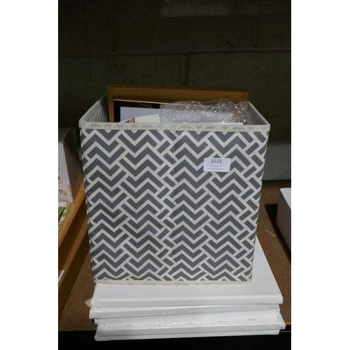 3222 - Assorted homewares incl: photo frames & art supples *This lot is subject to vat
