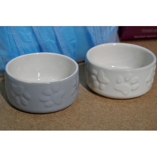 3241 - Assorted household items incl: Puppy Pads, large quantity of Silica gel sachets & a bin *This lot is... 