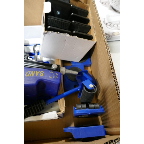 3277 - Sandblaster, furniture moving casters & others *This lot is subject to vat