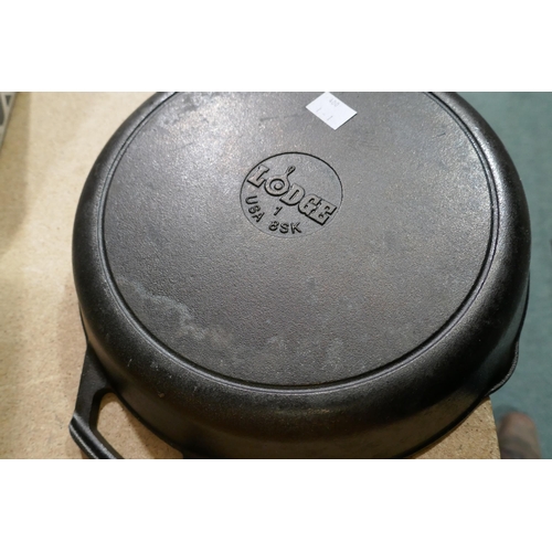 3291 - Assorted pans, sauce & frying, incl one cast iron *This lot is subject to vat