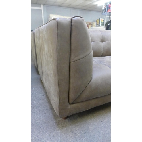 1306 - A Grace dragonstone leather 3.5 seater sofa * This lot is subject to VAT, RRP £3169