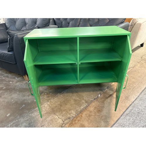 1323 - A green industrial style cabinet