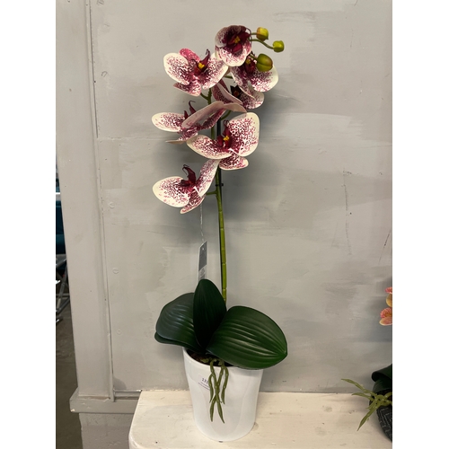 1367 - A single stem artificial Orchid, H 60cms (51237907)   #