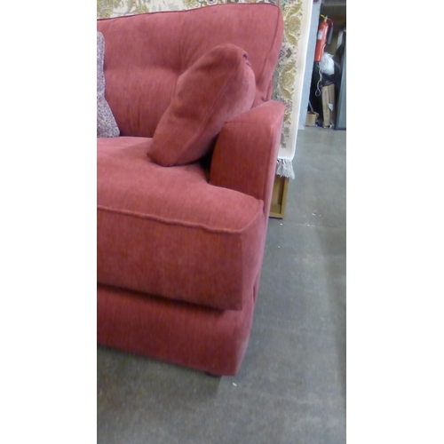1379 - A crimson upholstered love seat