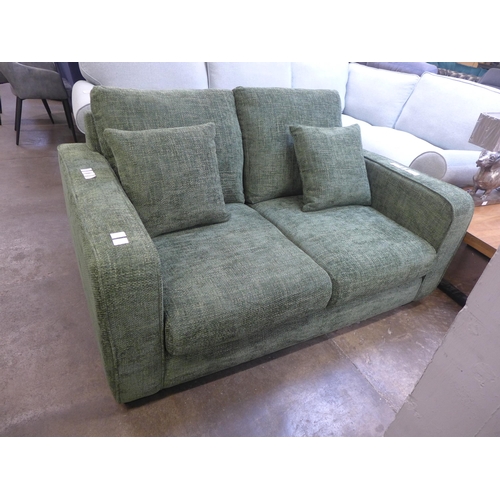 1389 - A Shada Hopsack green upholstered two seater sofa RRP £849