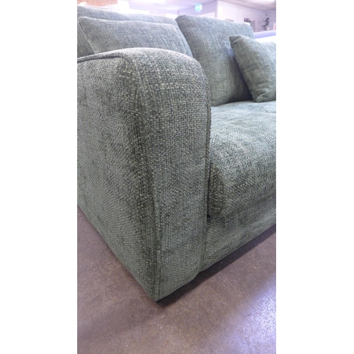 1390 - A Shada Hopsack green upholstered two seater sofa RRP £849