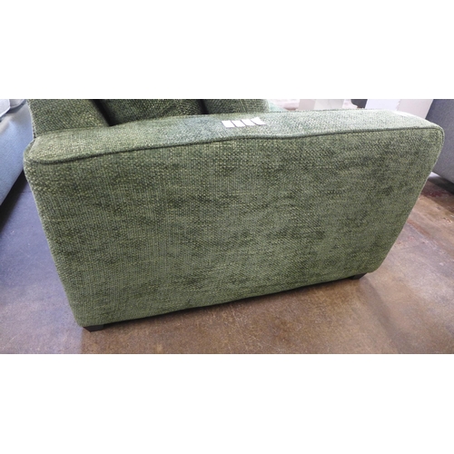 1391 - A Shada Hopsack green upholstered two seater sofa RRP £849
