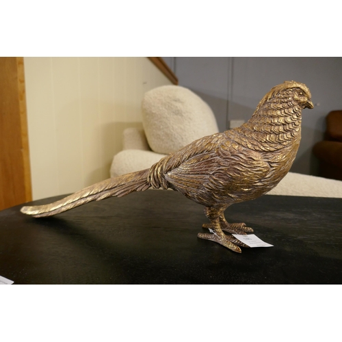 1395 - A bronze coloured pheasant, H 19cm (786212)   #
