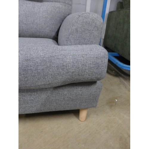 1435 - A grey weave two seater sofa