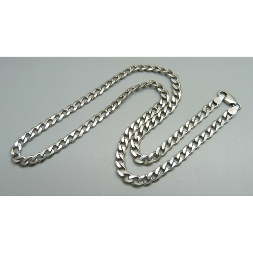 1002 - A silver necklace, 25g, 50cm