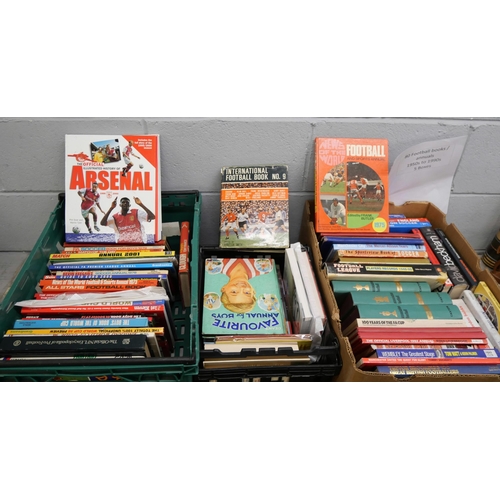 1072 - 80 Football books and annuals, 1950s to 1990s (3 boxes) **PLEASE NOTE THIS LOT IS NOT ELIGIBLE FOR P... 