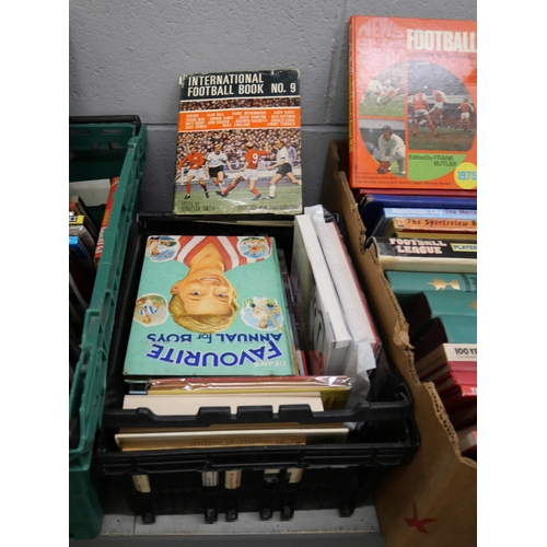 1072 - 80 Football books and annuals, 1950s to 1990s (3 boxes) **PLEASE NOTE THIS LOT IS NOT ELIGIBLE FOR P... 