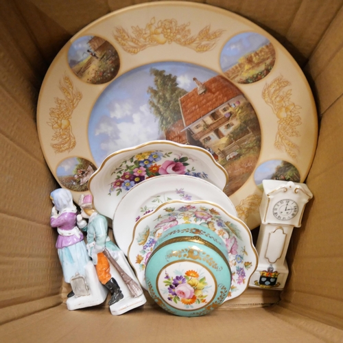 1083 - A box of decorative china **PLEASE NOTE THIS LOT IS NOT ELIGIBLE FOR POSTING AND PACKING**