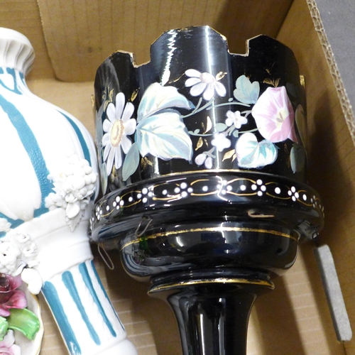 1089 - A box of decorative china and glass **PLEASE NOTE THIS LOT IS NOT ELIGIBLE FOR POSTING AND PACKING**