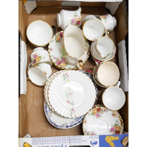 1091 - Five boxes of mixed teawares, dinner wares, collectors plates, cabinet plates, etc. **PLEASE NOTE TH... 