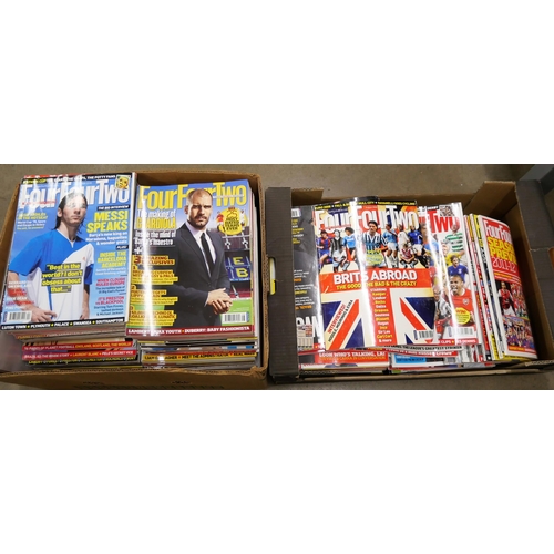 1098 - 125 Editions of Four Four Two football magazine, 2005 to 2014 (2 boxes) **PLEASE NOTE THIS LOT IS NO... 