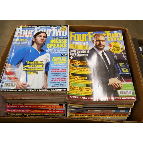 1098 - 125 Editions of Four Four Two football magazine, 2005 to 2014 (2 boxes) **PLEASE NOTE THIS LOT IS NO... 