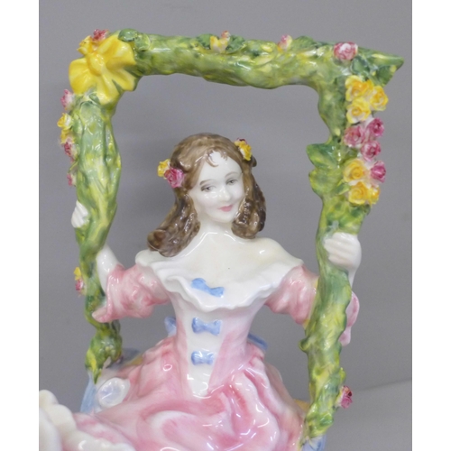 605 - A Royal Doulton figure, Blossom Time, limited edition, signed