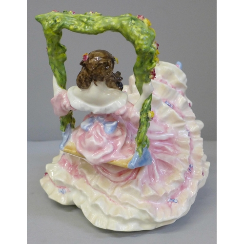 605 - A Royal Doulton figure, Blossom Time, limited edition, signed