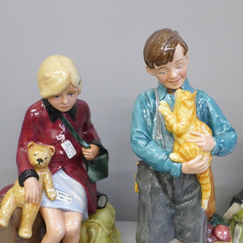 607 - Three Royal Doulton limited edition figures, The Girl Evacuee, Welcome Home and Homecoming