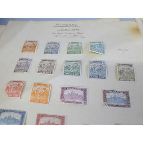 617 - A collection of European stamps, catalogued