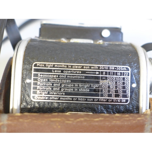 621 - A Ferrania TLR camera, cased