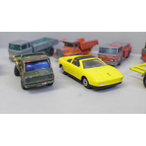 627 - A collection of Matchbox, Lesney and other die-cast model vehicles, playworn