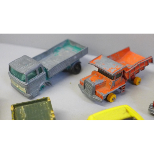 627 - A collection of Matchbox, Lesney and other die-cast model vehicles, playworn