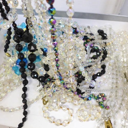 647 - Vintage glass bead necklaces