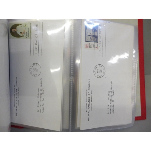 660 - A collection of approximately sixty US first day covers in an album