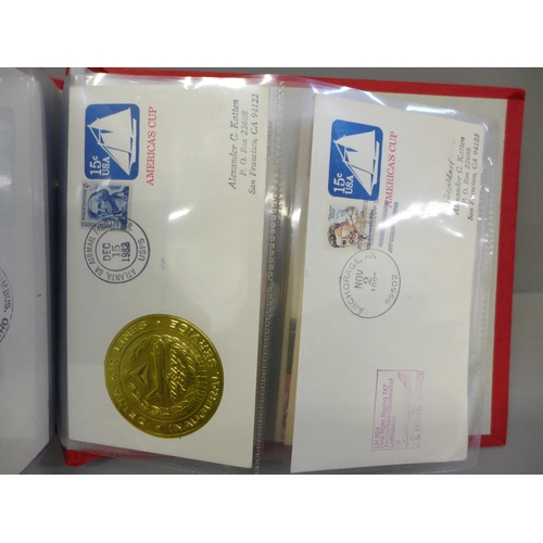 660 - A collection of approximately sixty US first day covers in an album