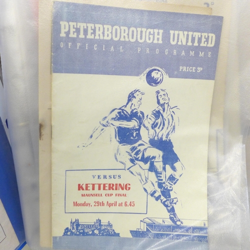 674 - Football memorabilia; football programmes from the 1950s, including England v Wales at Villa Park (2... 