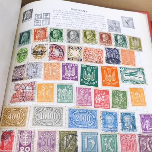 676 - Stamps; a box of stamp and cover albums, etc.