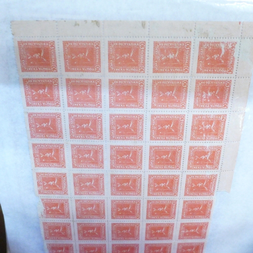 676 - Stamps; a box of stamp and cover albums, etc.