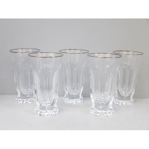 681 - Five Rogaska crystal glasses