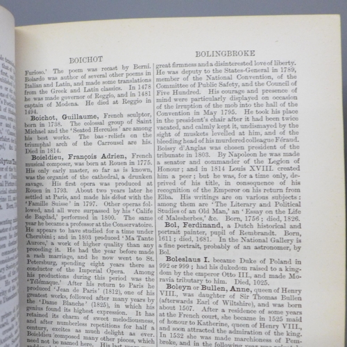 704 - Two books; Dictionary of General Biography by Cates and Pharmaceutical Journal volume VIII 1877-8, t... 