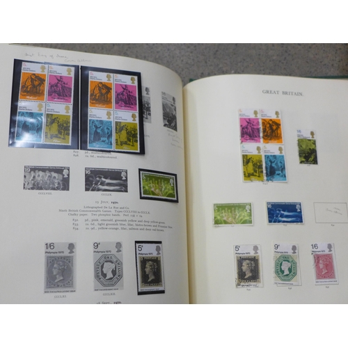 714 - Stamps; a large box of GB stamp albums, covers, presentation packs, etc.